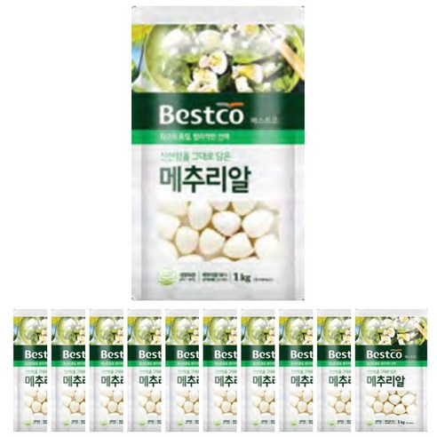 베스트코 깐메추리알 1kg x 10봉지, 10개