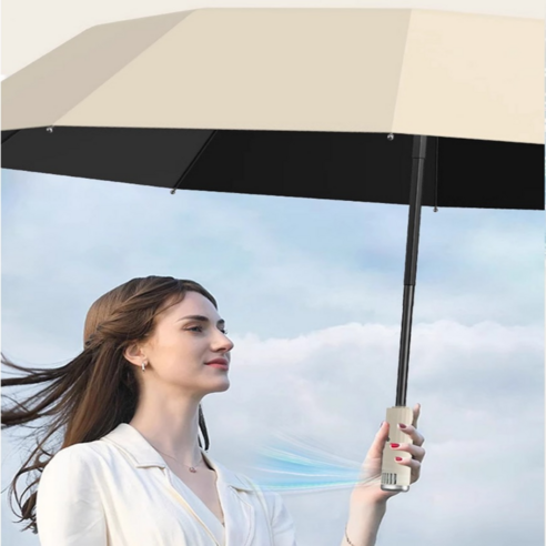 필드 위 오아시스, 주스타 선풍기 양산으로 햇볕과 더위로부터 해방!