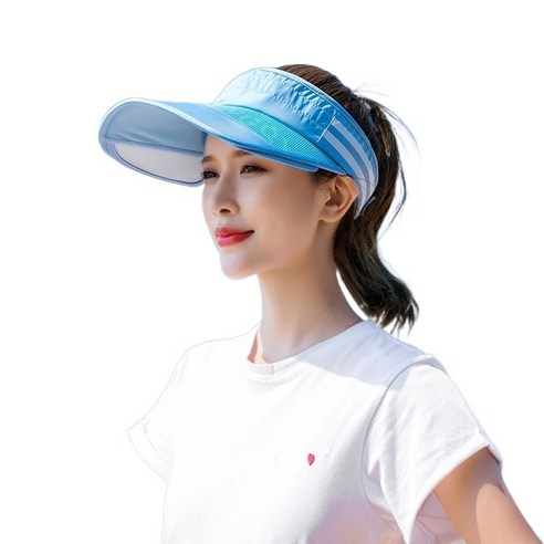 차양 모자 여자 여름 자외선 차단 모자 운동 얇은 얼굴 가리다 한판 밀물 백사장 대연공 햇살 모자, 조절 가능, 카네이비