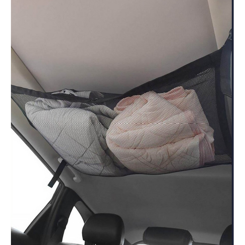 SUV 자동차 천장 차박 수납 저장 정리 보관 그물 망 포켓 (CA0846), 브라운, 1개