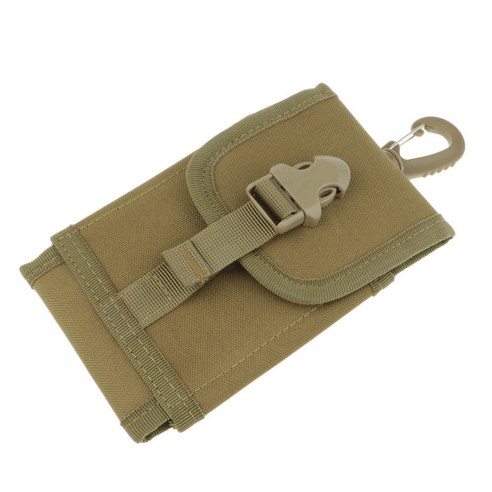 스포츠 팩 가방 휴대 전화 가방 파우치 지갑 홀스터 벨트 클립, 탄, 15x10 cm, 나일론