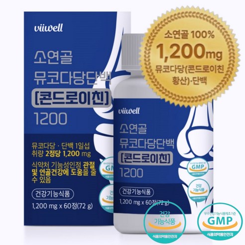 소연골 콘드로이친 1200 식약처인증 관절 영양보충용, 1개, 60정