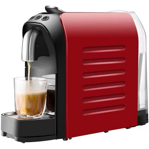 HOMCORT 미니 완전 자동 커피 캡슐 20 바 펌프 압력 0.67 리터 물 빨간색, 한개옵션0