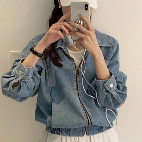 여자 캐주얼 일상룩 코디아이템 아메리칸 청자켓 npc*99701fn