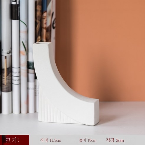 DFMEI 북유럽 Ins풍 심플한 도자기 개성 꽃병 말린 꽃꽂이 장식품 거실 민박 예술 가구 장식품", Cyn-Cai 아트 [L 스타일] 화이트, {"패션의류/잡화 사이즈":"DFMEI"}