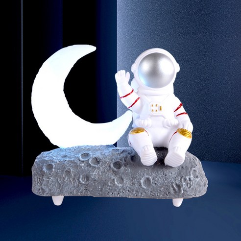 티아오 우주비행사 발광 블루투스 스피커 우주인 크리에이티브 스피커, 은색