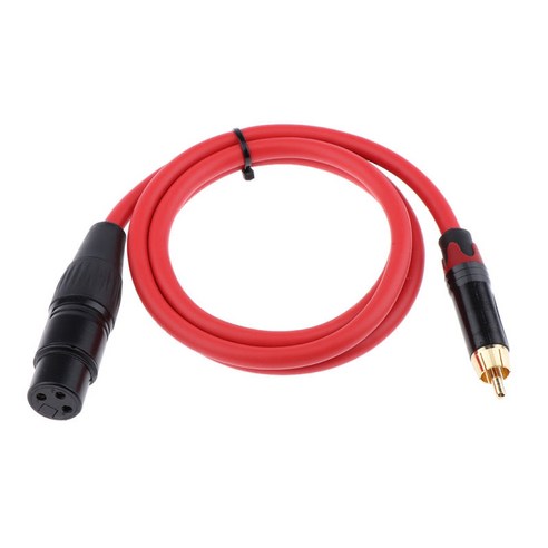RCA TRS XLR 어댑터 케이블 낮은 소음 남성 여성, 레드 블랙, 1m, 설명