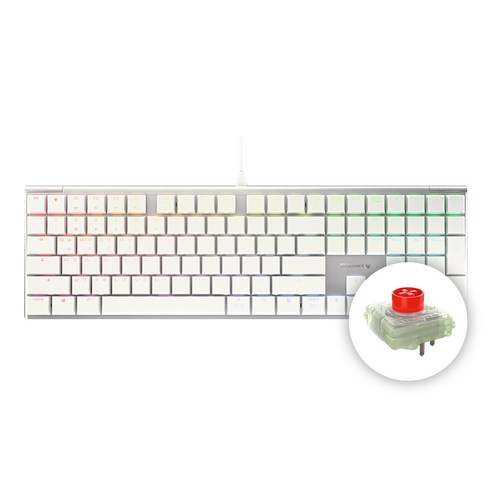 체리 키보드 MX BOARD 10.0LP RGB 적축 유선 기계식 키보드 / 공식 판매점, 실버