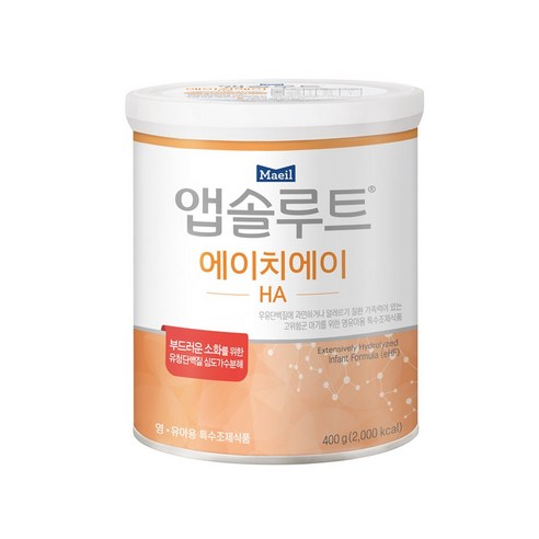 매일유업 앱솔루트 에이치에이 분유, 400g, 3개