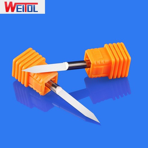 WeiTol 4mm 1개 낱개구성 30 도 PCB 조각 비트 평평한 바닥 V 모양 공구 CNC 커터 라우터, [07] 5AJ43004