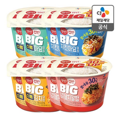 햇반 컵반 한끼간편 BIG세트, 1세트