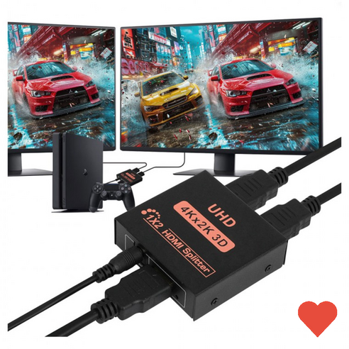 네트워크 공유기 고화질 4K HDMI 분배기 2포트, 1개