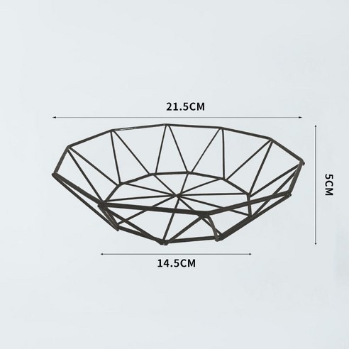MOHEGIA 거실 과일 그릇 패션 창조적 인 과일 바구니, 열 모서리 과일 플레이트 블랙