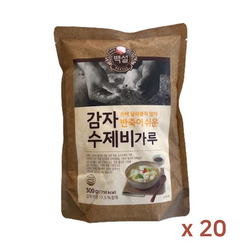 [CJ제일제당] 백설 감자수제비가루, 500g, 10개