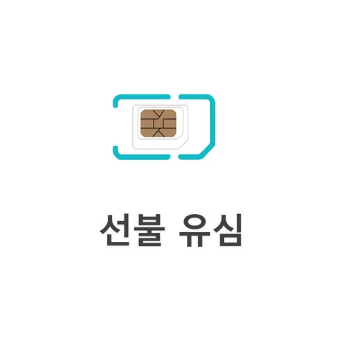 SK KT LG 선불유심 무제한 선불폰 개통 무약정 LTE 단기 칩 요금제 본인인증 통신연체, 1개
