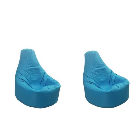 성인 게이머 안락 의자 의자 덮개 하늘색을 위한 2개 조각 XXL 큰 방수 콩 주머니 덮개, 하늘색, 설명
