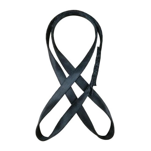 야외 등반 라펠링 스윙 요가 해먹 등을 위한 18MM 나일론 등반 슬링 러너 22KN 암벽 등반 웨빙 스트랩, 검은 색, 폴리 에스테르