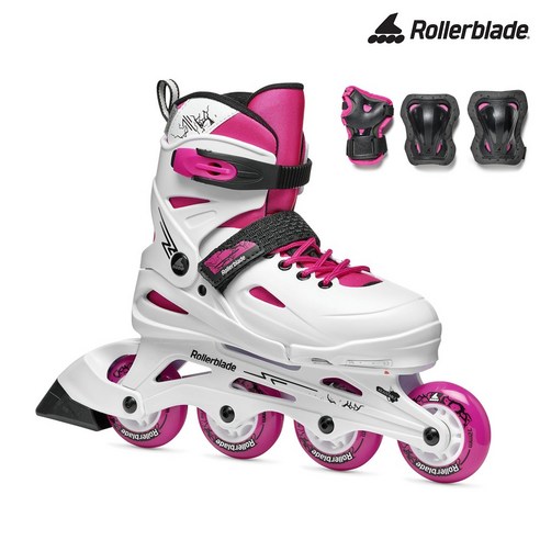 퓨리콤보 화이트핑크 아동용 롤러블레이드 인라인스케이트 1개 피겨인라인