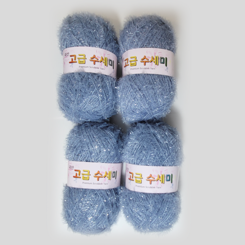 울클럽 별꽃수세미 만들기 DIY 고급수세미실 80g 4볼세트 (총 320g), 166데님그레이, 1개