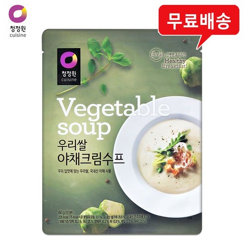 청정원 우리쌀 야채 크림 수프, 60g, 30개
