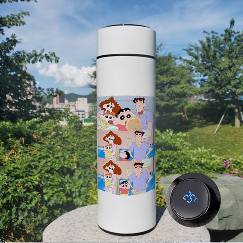 크레용 작은 새로운 보온병 소년 학생 인터넷 연예인 컵 슈퍼 핫 워터 컵 귀여운 스마트 열 패션, 색깔2, 하나