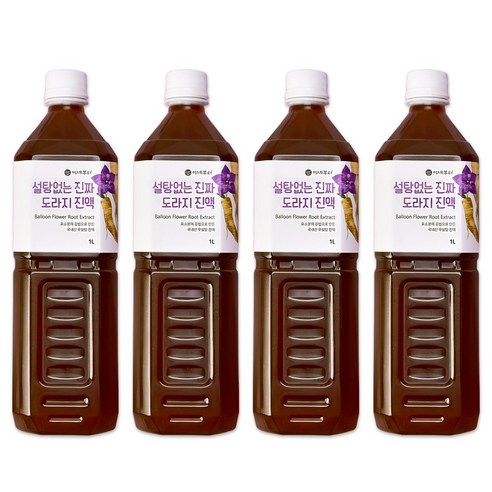 이제부터 설탕없는 진짜 도라지 진액, 1L, 4개