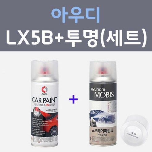 아우디 LX5B Firmament Blue 주문컬러 스프레이 + 모투명마감용스프레이 자동차 카 페인트 200ml