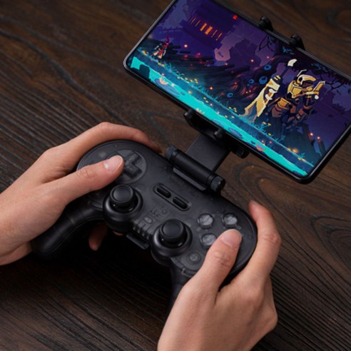 8BitDo PRO 2 스페셜 에디션 블루투스 컨트롤러 무선 조이스틱 4 방향 모드 스위칭 버튼 6 축 모션센서, 블랙, 1개