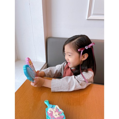 프린세스빗 인어공주 붙임머리 파마 머리안빠지는 조카 여아 빗 헤어 브러쉬 빗질 선물 굿즈, 프린세스빗_민트, 1개