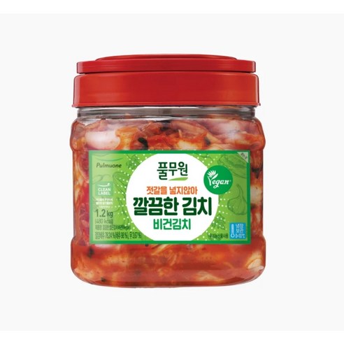 풀무원식품 깔끔한 김치 (비건) PET, 1.2kg, 1개