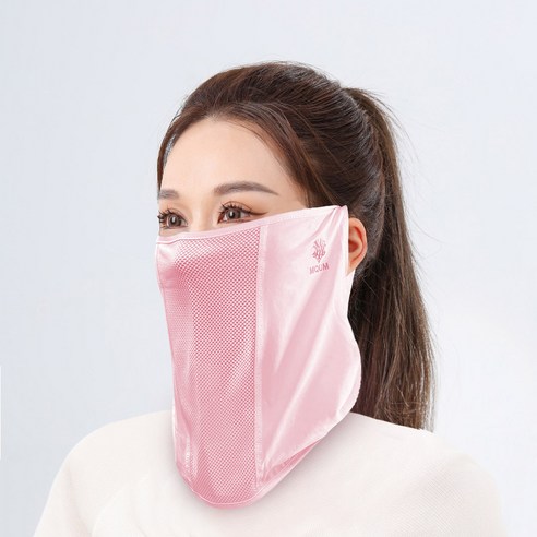 MQUM 자외선차단 스포츠 골프 냉감 쿨 마스크, 핑크, 1개