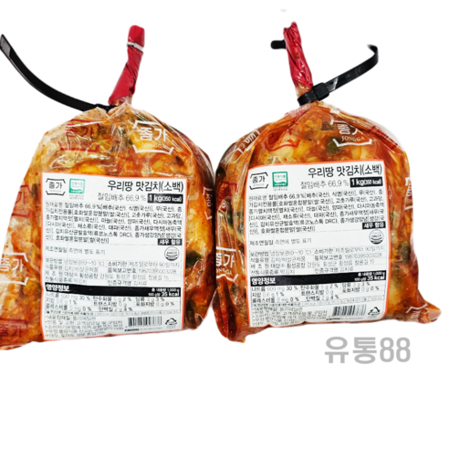 종가집 맛김치 소백 2kg (1kg x 2개), 6개, 1kg