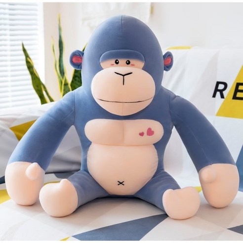 오랑우탄 선물 베개 애착 고릴라 인형 생일, A, 27cm