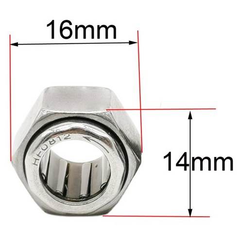 시트 육각 댐퍼 베어링 HF081412 편도 니들 베어링, 한개옵션0, 한개옵션1