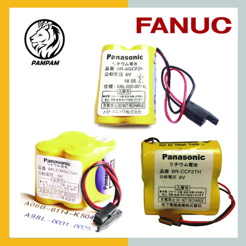 파나소닉 BR-AGCF2W BR-2/3AGCT4A BR-CCF2TH FANUC 화낙 CNC A06B-6114-K504 A06B-6093-K001 공작기계 배터리 건전지 고용량, 1개, 1개