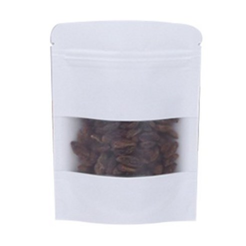소분 커피봉투 크라프트 화이트창, 12x20cm, 1개입, 100개