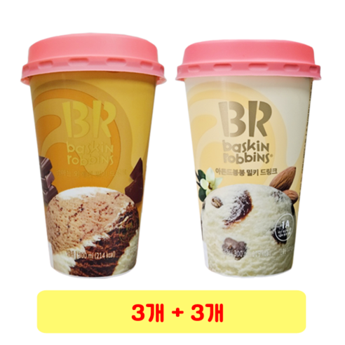 배스킨라빈스 밀키드링크 엄마는외계인 + 아몬드봉봉, 1세트, 300ml