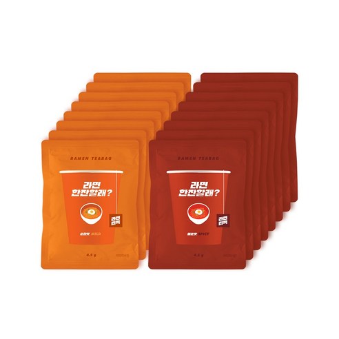 라면티백 순한맛 8p + 매운맛 8p 세트, 1세트 어묵스프 라면티백 순한맛 8p + 매운맛 8p 세트, 1세트 어묵스프