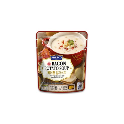 오뚜기 프레스코 상온 베이컨 감자스프, 270g, 2개