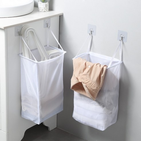 휴대용 벽걸이 세탁 바구니 속옷 양말 배럴 버킷 의류 보관 가방 접이식 욕실 세탁 정리, 하나, 프랑스