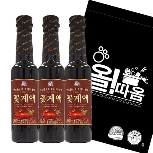 사조 프리미엄 꽃게액, 550ml, 3개
