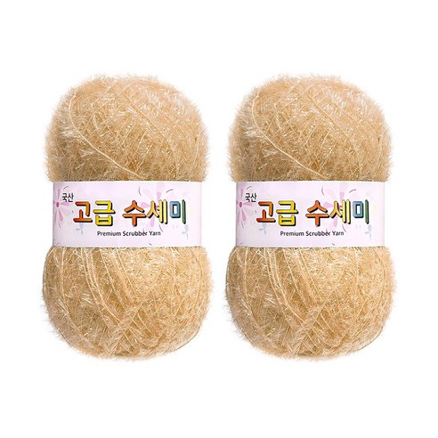 울클럽 별꽃수세미 만들기 DIY 고급수세미실 80g 2볼세트, 171베이지