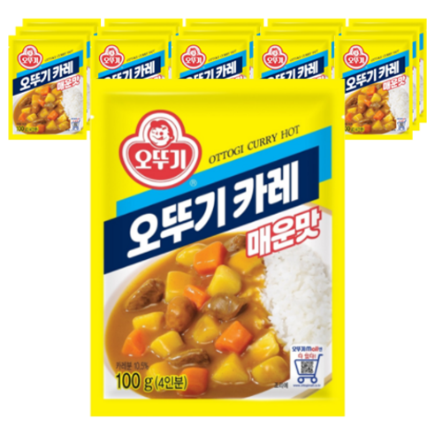 오뚜기 카레 매운맛, 100g, 16개