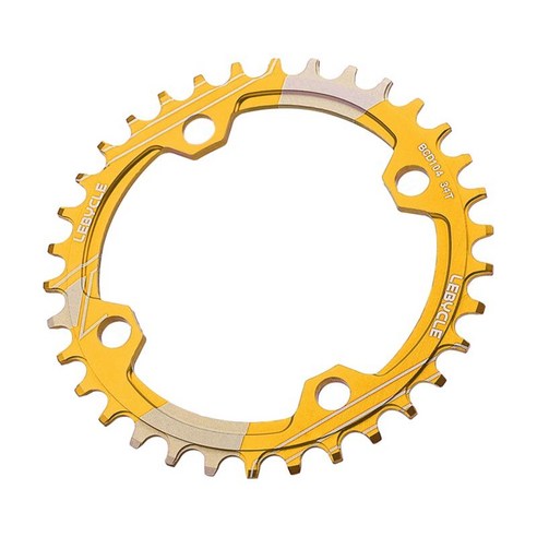 산악 자전거 BMX MTB용 자전거 내로우 와이드 체인링 104 BCD 라운드, 기준, 알루미늄 합금, 34T 골드