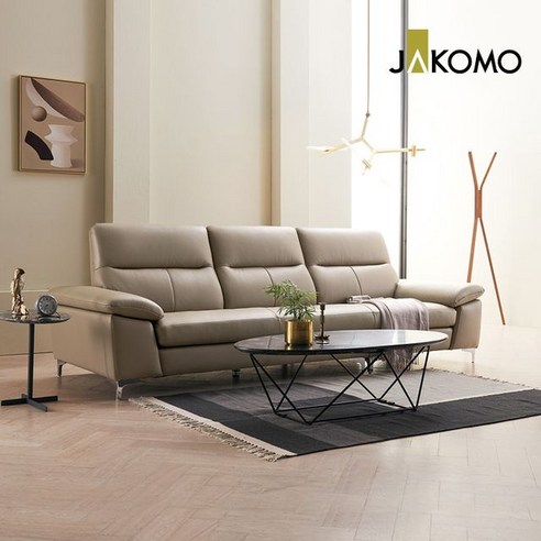 편안함, 스타일, 내구성을 갖춘 자코모 자코모 대디 4인 천연면피 소가죽 소파