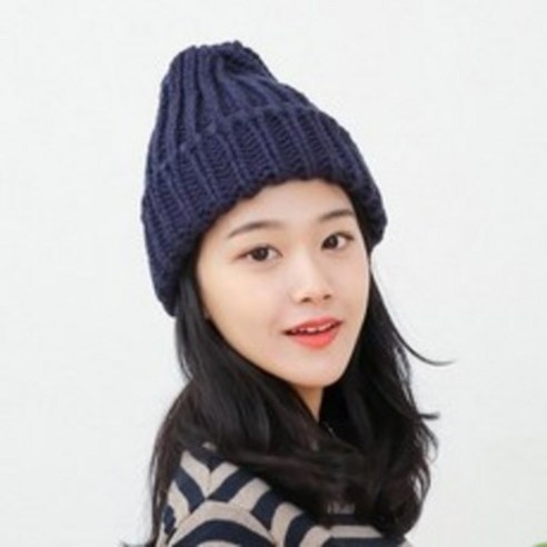 웨스트무브 남녀공용 비니 골지 니트 털모자