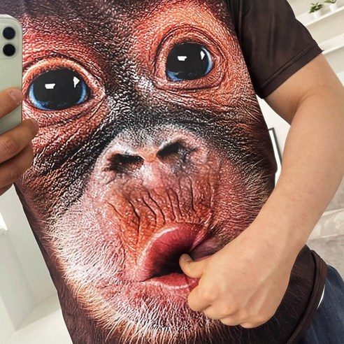 오랑우탄 원숭이 고릴라 티셔츠 티 옷 [인싸템 침팬지 침팬치 얼굴 웃긴 동물 반팔티 관종템]