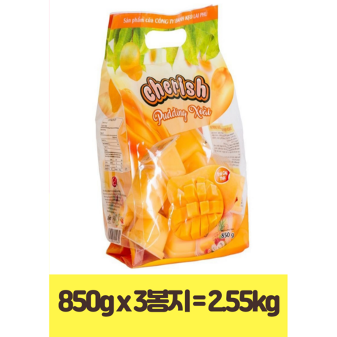 베트남 체리쉬 망고푸딩 젤리 thach xoai cherish puding, 1세트, 2.55kg