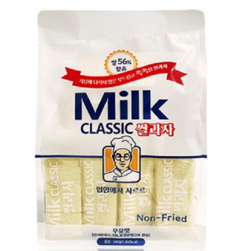 밀크클래식 쌀과자 우유맛 240g 8봉 개별포장 사또밥과 곡물과자를 합친느낌 milk classic, 8개