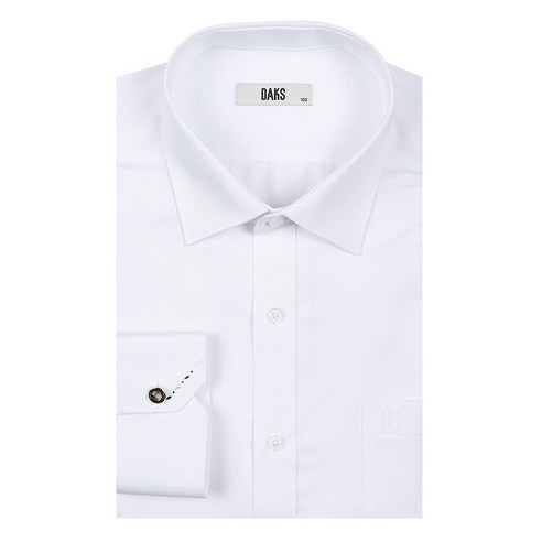 닥스셔츠 [24년FW신상품][백화점인기상품] 커프스에 스몰체크 싸게 주얼리 버튼 포인트 레귤러핏 화이트 드레스셔츠